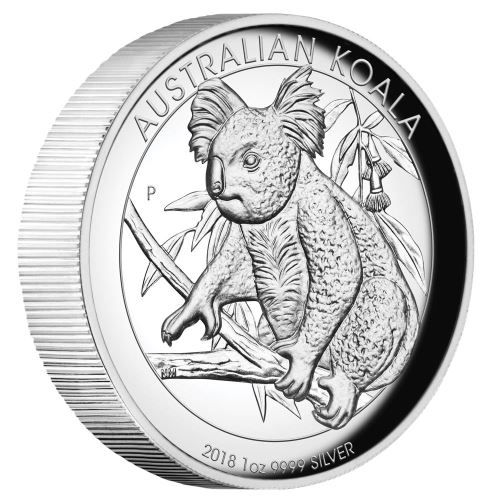 Perth-Mint-New-Release:-Australian-Koala-2018-1-Oz-Silver-Proof-High-Relief-Coin